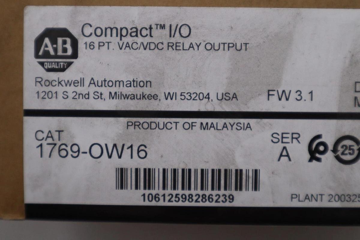 Used Allen Bradley 1746-OW16 /A SLC 500 16-Ch N.O. Relay Output Module - STOCK GF61