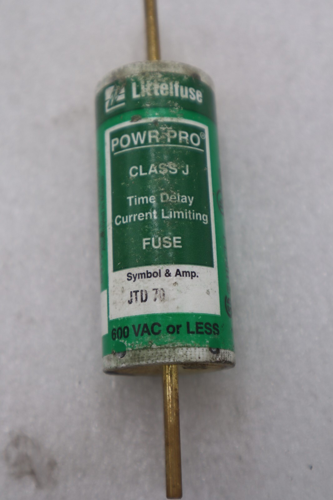 Used LITTELFUSE JTD 70 POWER PRO CLASS J 600 VAC FUSE STOCK #K-3772