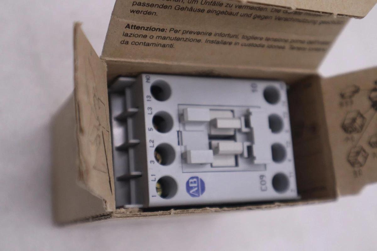 NEW OPEN BOX ALLEN BRADLEY AB 100-C09D10 CONTACTOR 9 AMP COIL 120 V STK GF784A 662072608203