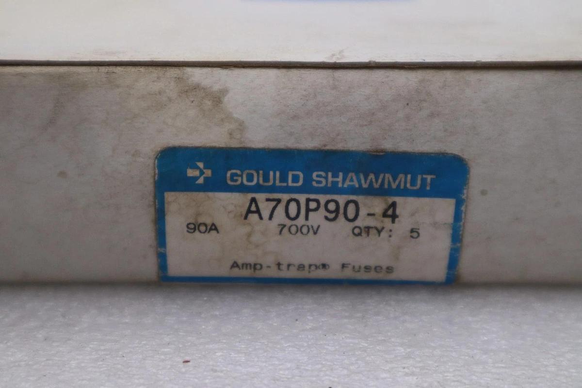 Used BOX OF 5 - Ferraz Shawmut A70P90-4 Fuse 90A/700VAC 650VDC - STOCK GF324A