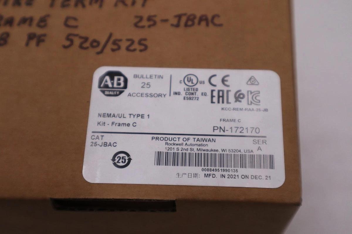 Used Allen Bradley 25-JBAC Kit- NEMA/UL Type 1 Kit Frame C Ser A - STOCK GF97A