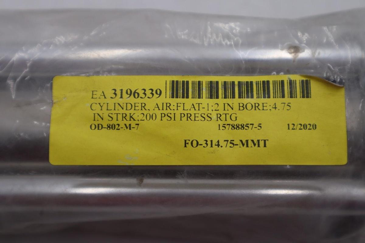 Used EA 3196339 Cylinder Air Flat 1-2Inch 4.75 Bore OD-802-M-7 #K-2210