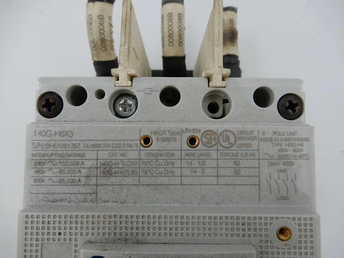 Used ALLEN BRADLEY 140GH6F3C90 CIRCUIT BREAKER SERIES A STOCK 542