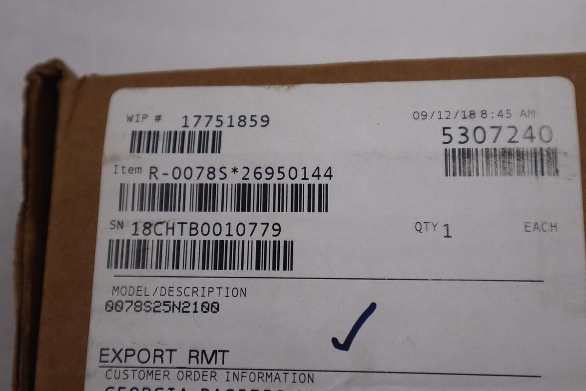 Used ROSEMOUNT 0078S25N2100 SENSOR STOCK #G-133A