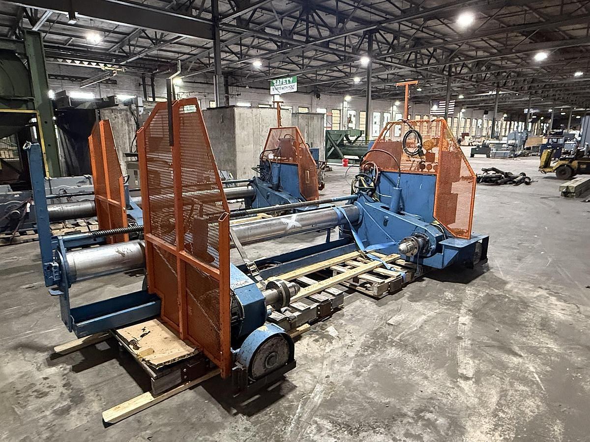 Used 72" WIDE MARTIN UNWIND STAND 60" ROLL DIAMETER CAPACITY