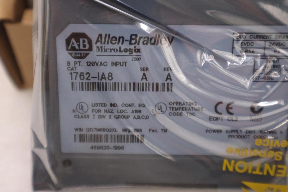 ALLEN BRADLEY AB 1762-IA8 MicroLogix 8-Point Digital Input Module STK K1661A