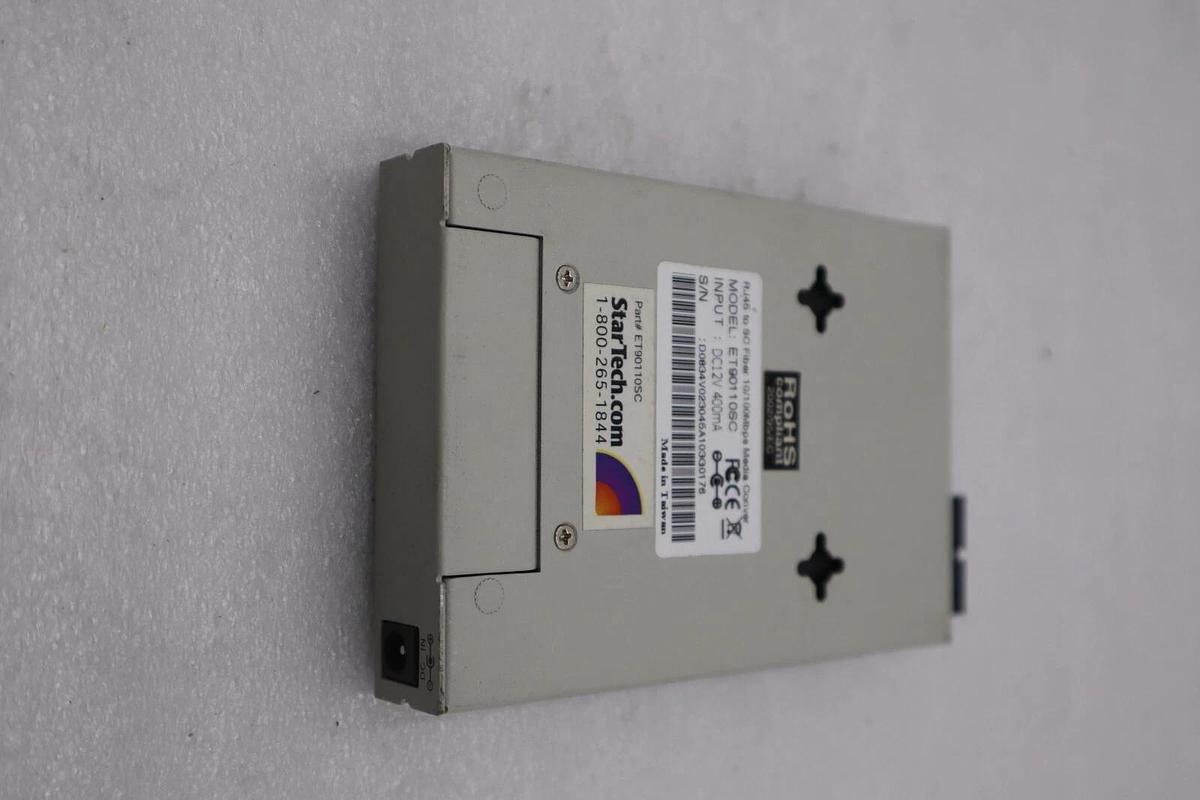 Used StarTech 10/100 Mbps Fiber to Ethernet Converter #ET90110SC STOCK K-169C 65030846240