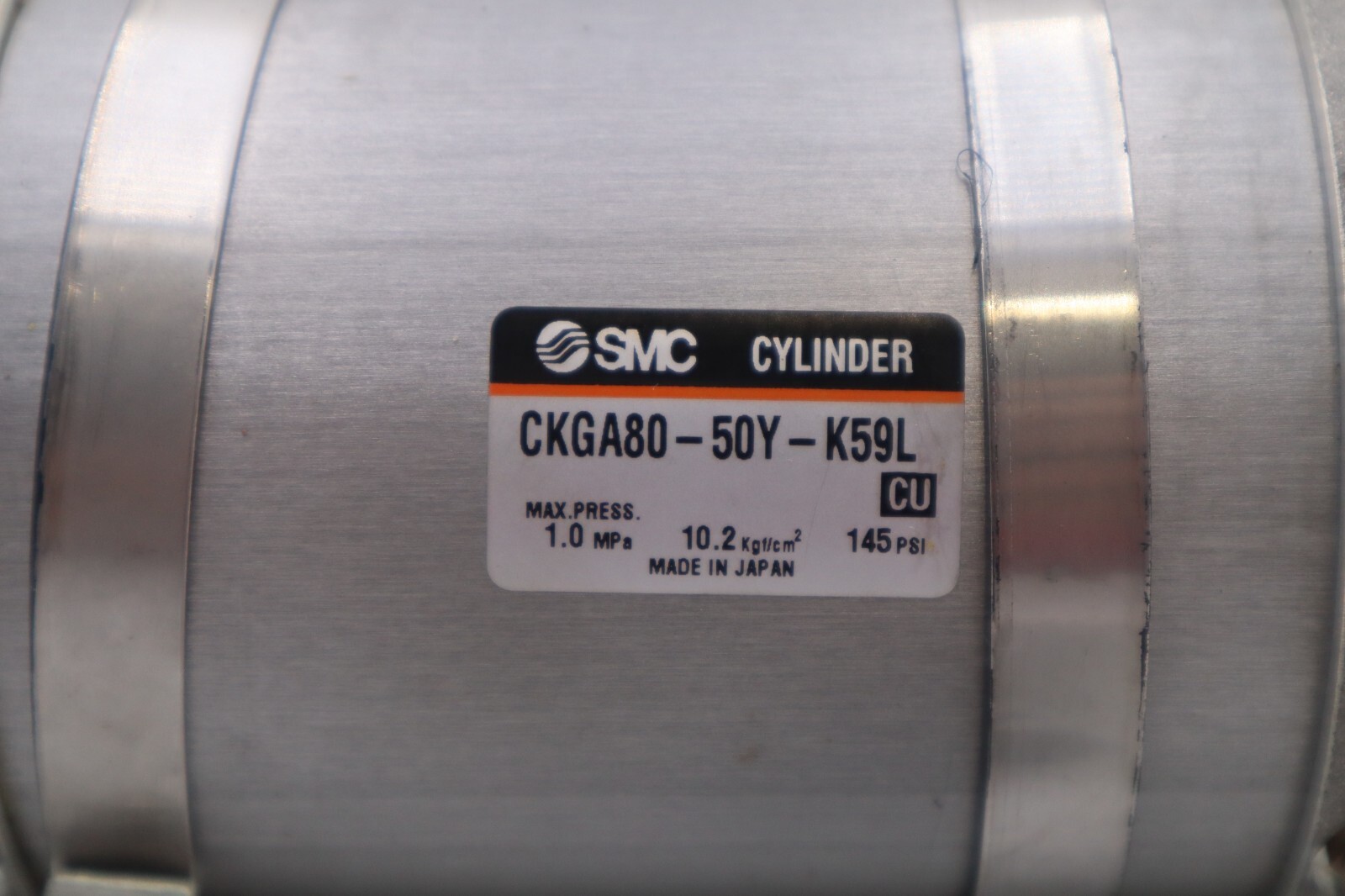 Used (NEW) SMC CKGA80-50Y-K59L 145psi  Pneumatic Clamp Cylinder STOCK S-367