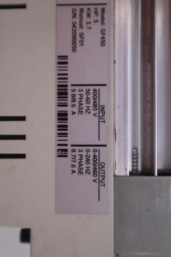 Used Lenze AC Tech SF450 Drive 5HP 3.7kW STOCK K316A