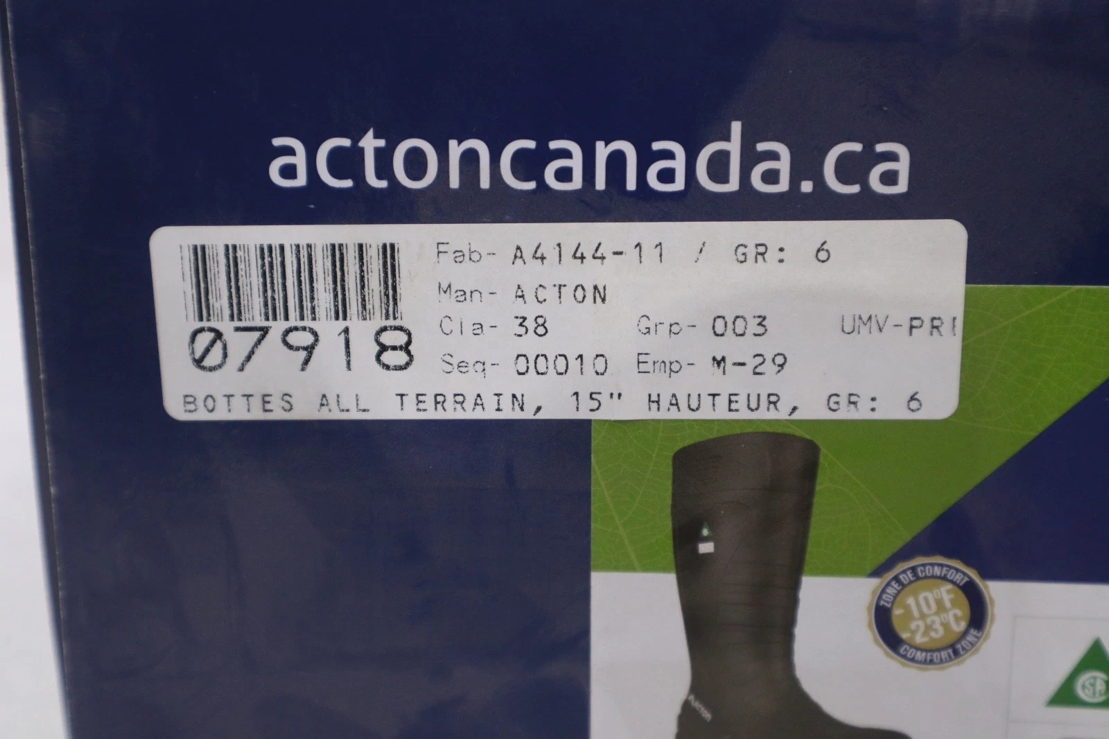 Used ACTION All Terrain 15" Composite Toe Rubber Work Boots A4144-11 - STOCK SGF98