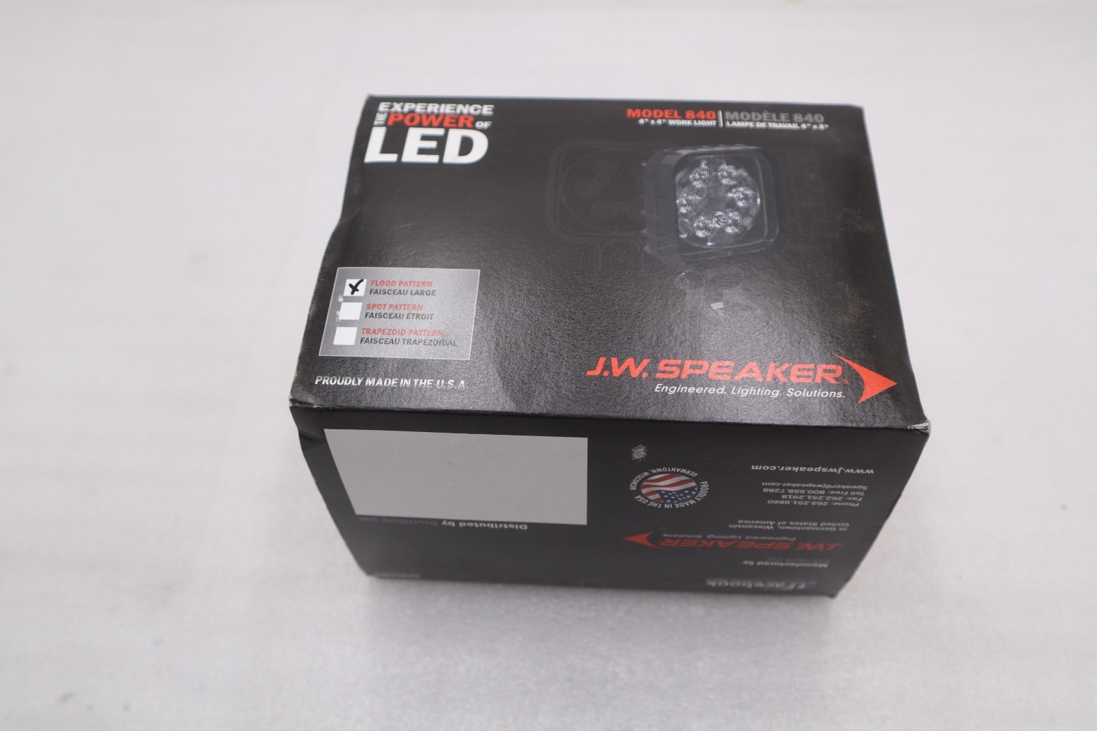 NEW JW SPEAKER 840 Trapezoid 12 - 24 Volt Work Spotlight STOCK GF670
