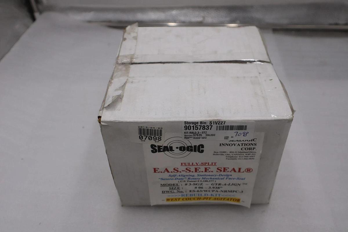 Sealogic Innovations MODEL 3-SGZ SIZE 06-3.938" PN. ES-63/WCPA-NRMPC-3 NEW