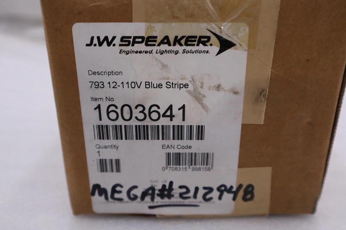 J.W. Speaker 1603641 793 12 110 V Blue Stripe - STOCK GF253A