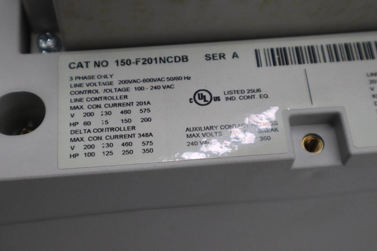 Used Allen-Bradley 150-F201NCDB SOFT STARTER SMART MOTOR CONTROLLER STOCK GF-600