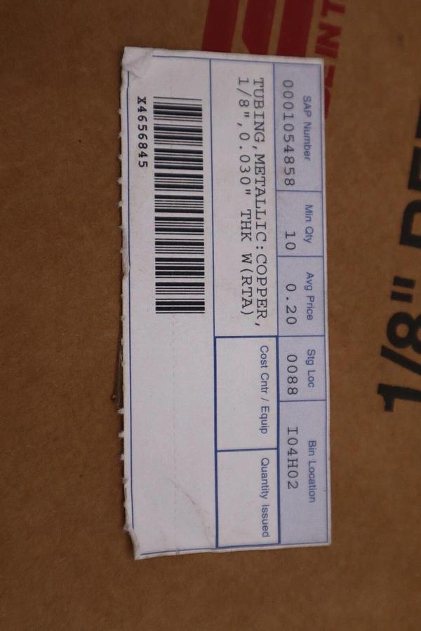 Used NEW IN BOX Cerro 1/8” Copper Refrigeration Tubing 50' STOCK H303