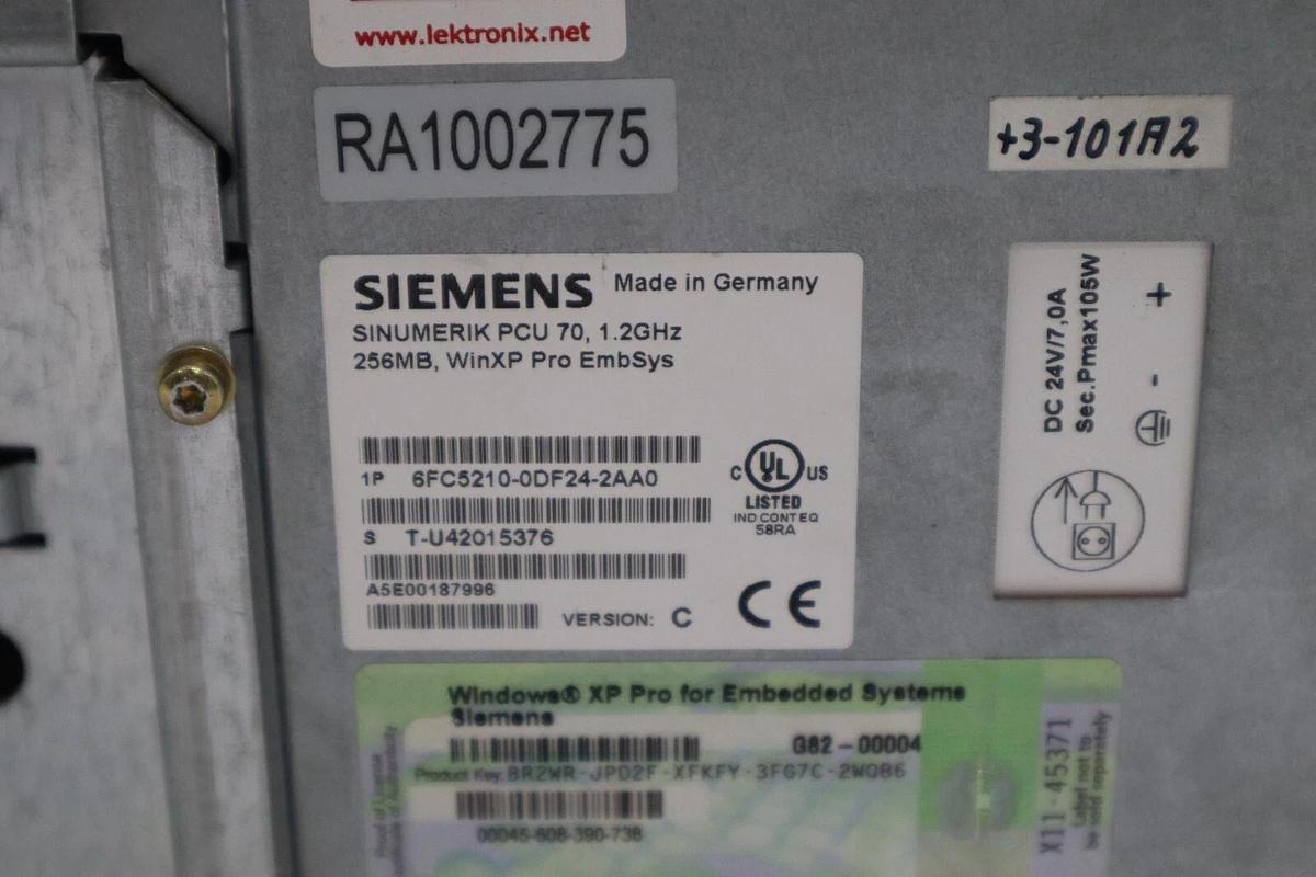 Used Siemens SINUMERIK 6FC5210-0DF24-2AA0 PCU 70 1,2GHz STOCK 1382C