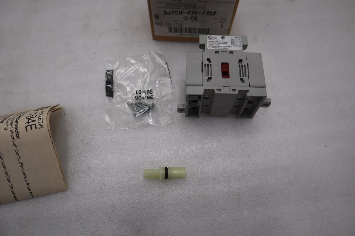 Used NEW OPEN BOX AB 194E-E32-1753 ALLEN BRADLEY LOAD SWITCH STK GF61A