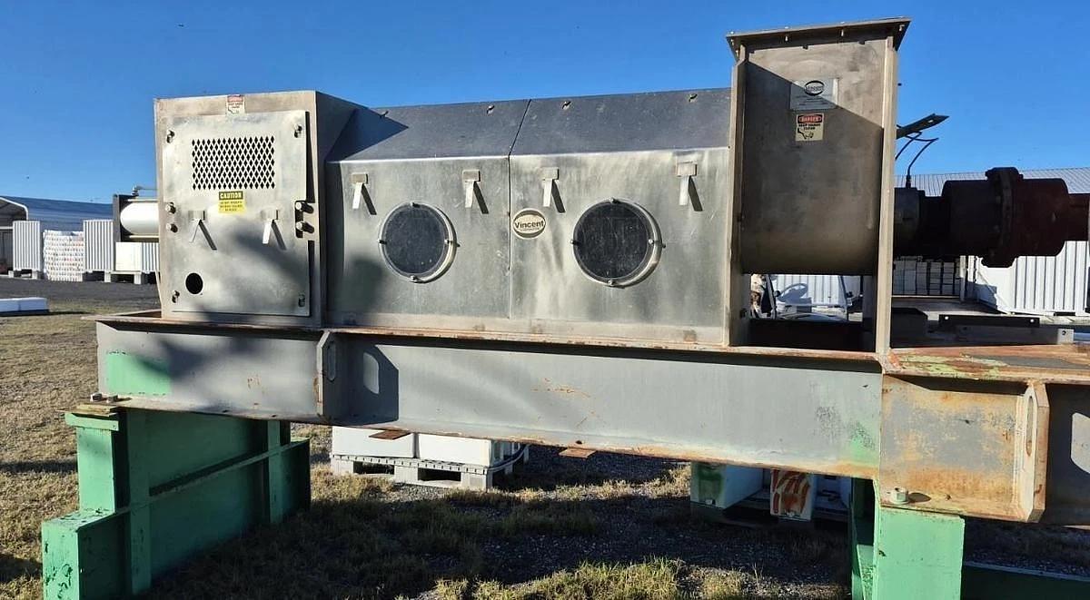 Used VINCENT CORPORATION MODEL VP-16 STAINLESS STEEL SCREW PRESS MANUFACTURED 2019