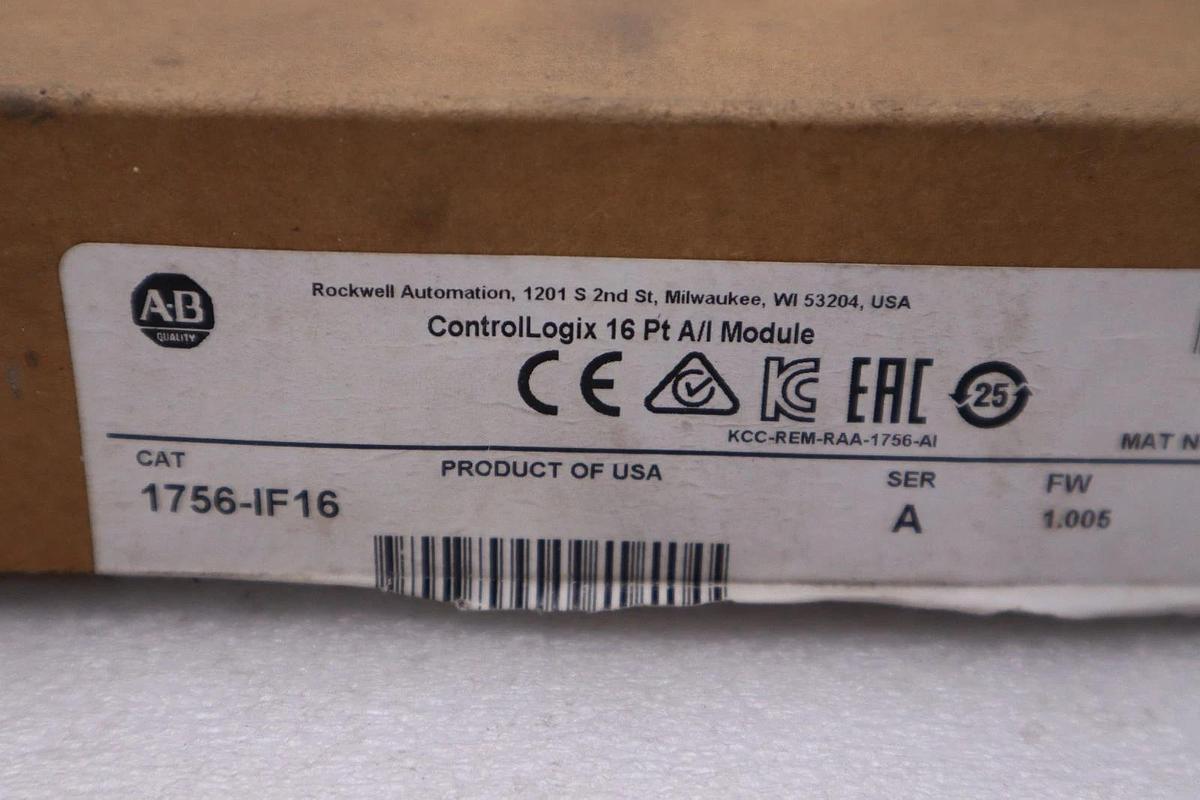 Used Allen Bradley 1756-IB16 /A ControlLogix 10-31VDC 16-Pt Module - STOCK 3853CC