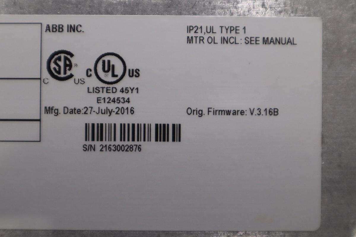 ASEA BROWN BOVERI ACS550-U1-09A0-6 / ACS550U109A06 - STOCK GF361