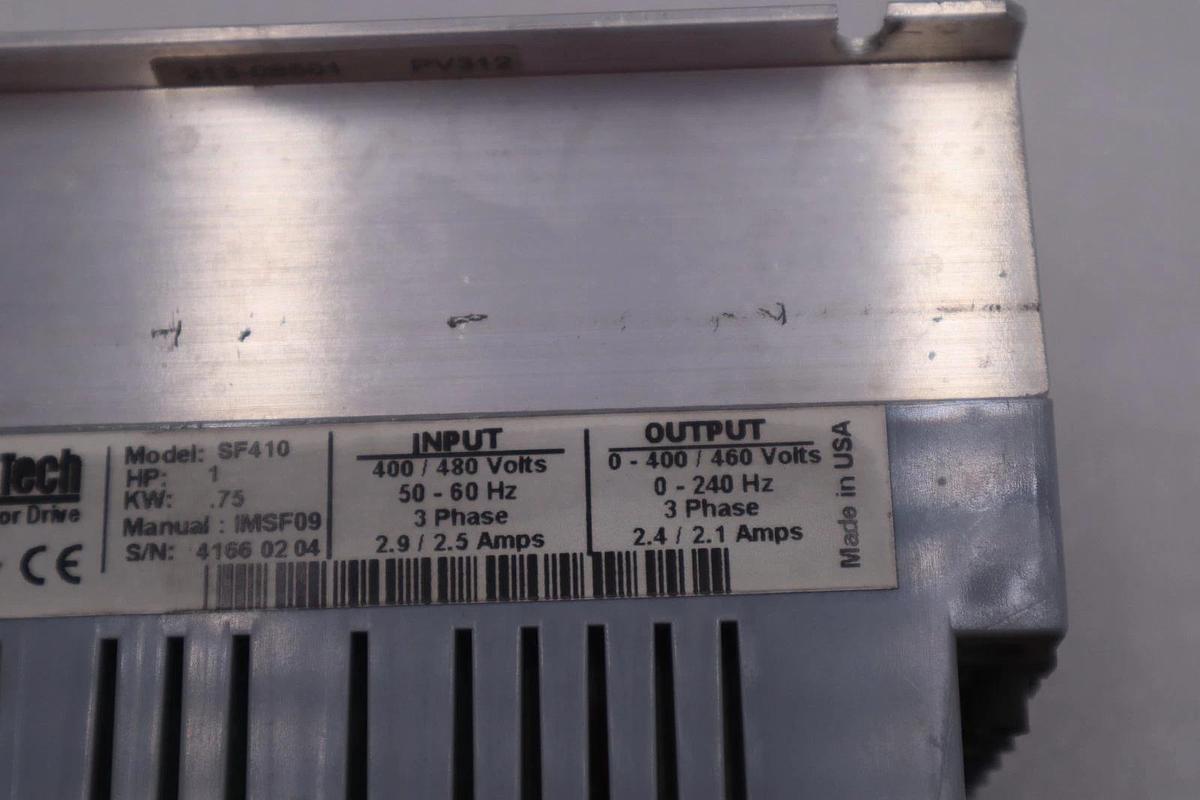 Used AC TECH SF410 VARIABLE SPEED DRIVE 1HP 480V STOCK K1129A