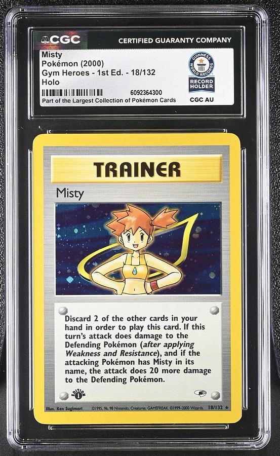 Used 2000 Misty 18/132 HOLO Gym Heroes 1ST EDITION Pokemon CGC WORLD RECORD 1/1