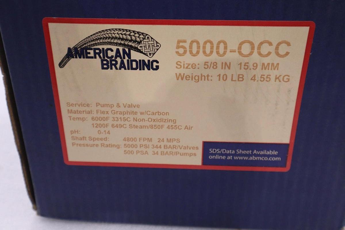 Used AMERICAN BRAIDING 5000-OCC Flex Graphite 5/8 IN - STOCK GF389