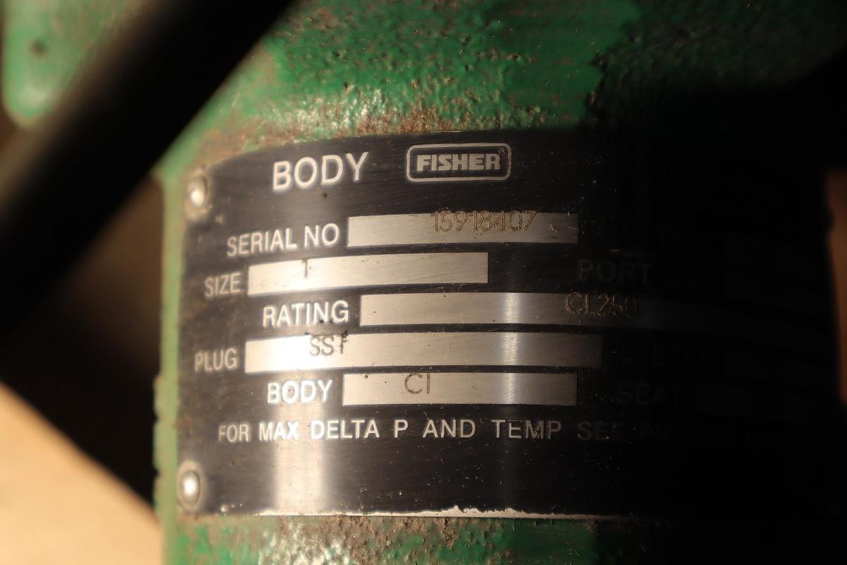 Used Fisher Control Valve Size 1 With Type EZ Pneumatic Actuator
