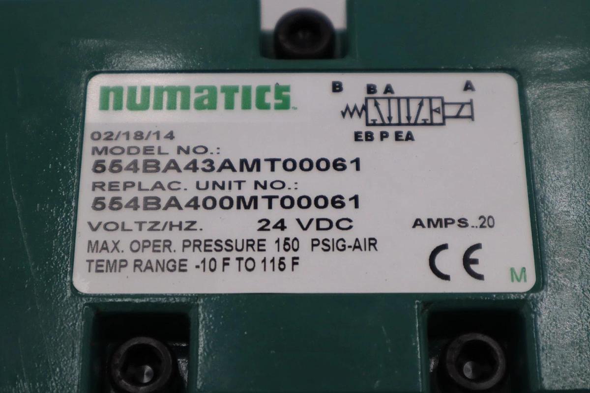 Used NEW Numatics 554BA43AMT00061 2-Way Hydraulic Directional Control Valve #H1060