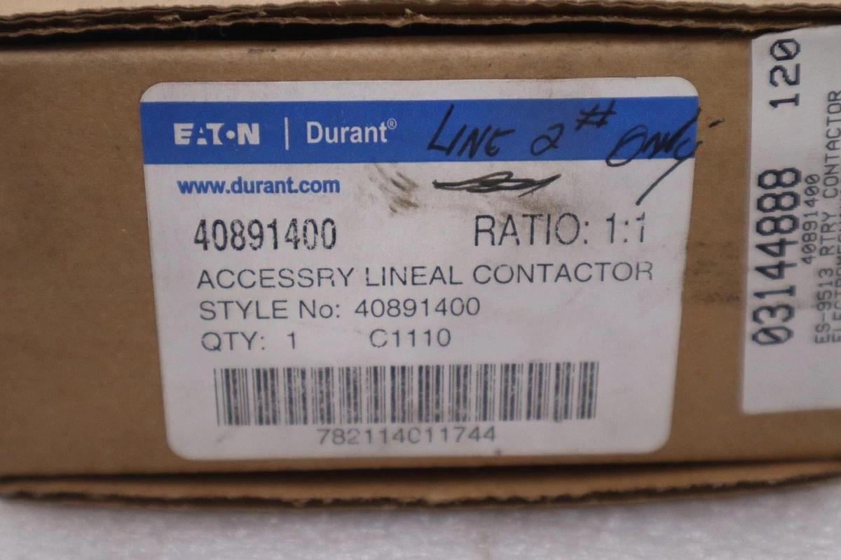 Used DURANT 40891400 LINEAL CONTACTOR NEW IN BOX STOCK 1030B