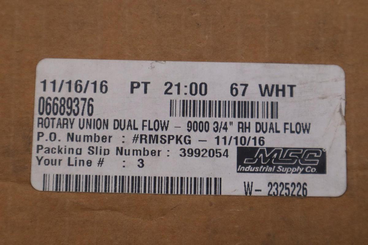 Duff Norton 730333C Rotary Union RH Thread 3/4" NPT 9000 Series - STOCK GF624A