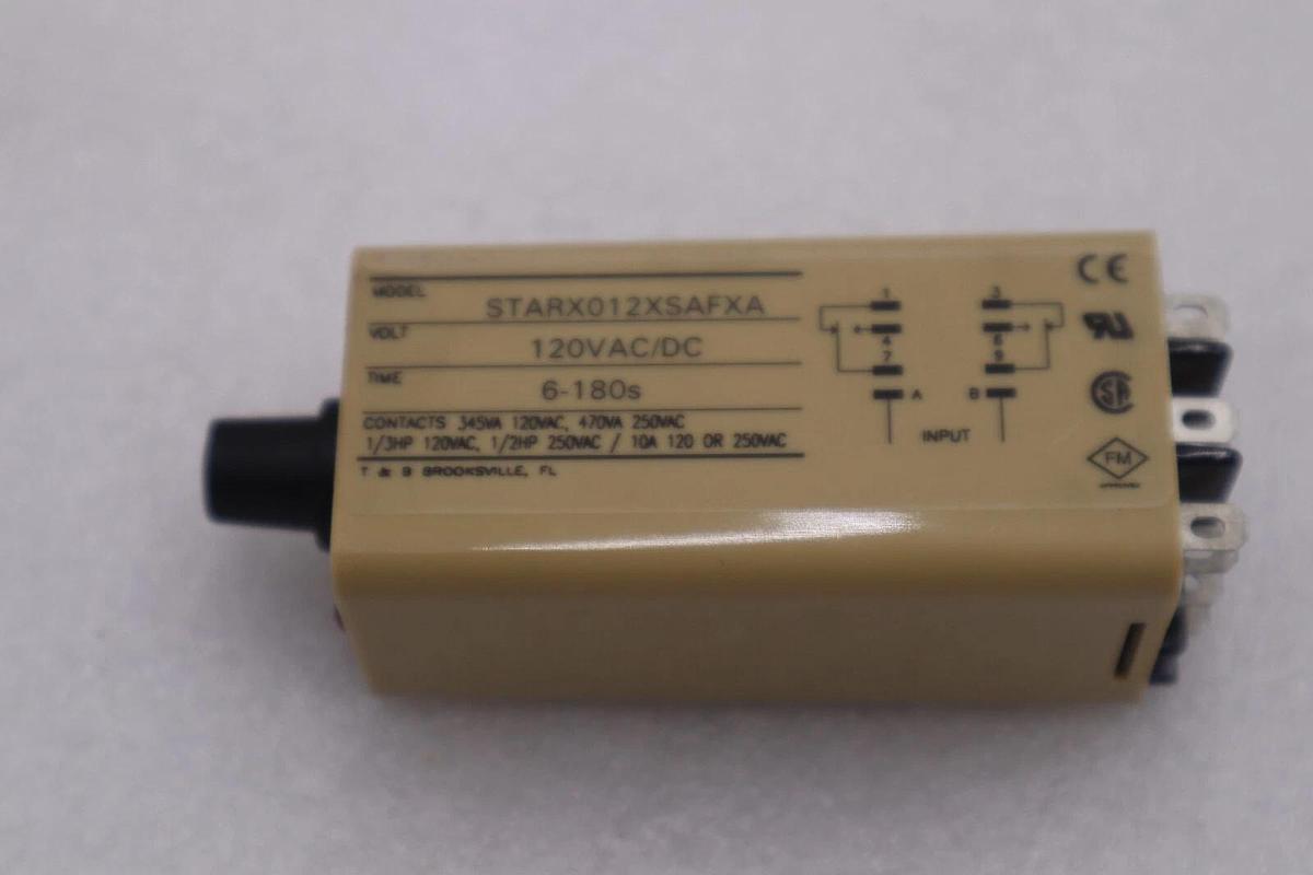Agastat STARX012XSAFXA Timing Relay 6-180 Seconds 120VAC/DC 8-Pin STOCK K-3742