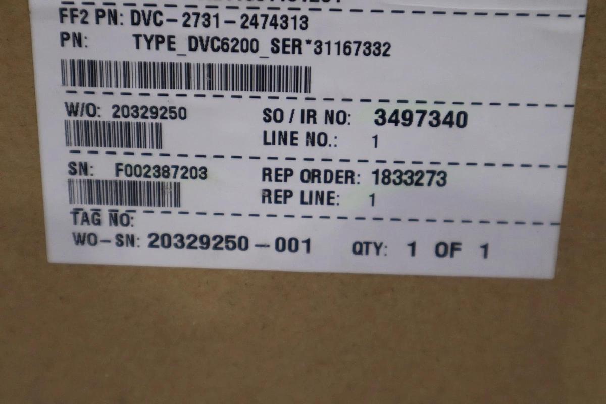 FISHER DVC6205 TRANSDUCER 4-20 MA PT-PT NEW IN BOX STOCK GF-380