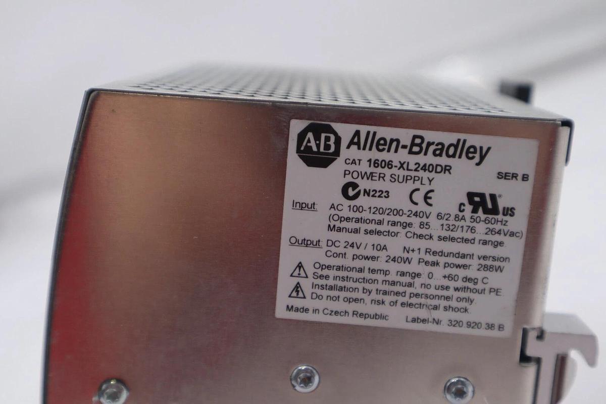 Used ALLEN-BRADLEY 1606-XL240DR 24VDC POWER SUPPLY (LOT OF 2) STOCK K-1880