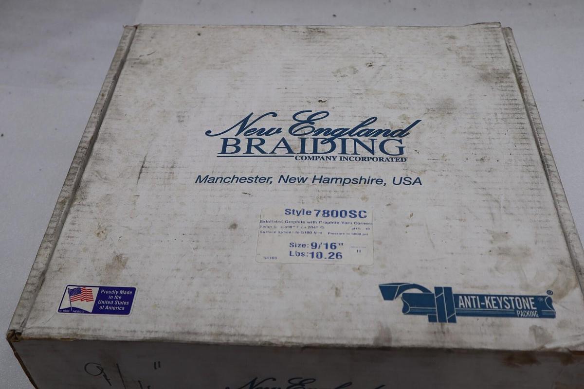 Used NEW ENGLAND BRAIDING 7800SC 9/16" 10.26 LBS STOCK #3233