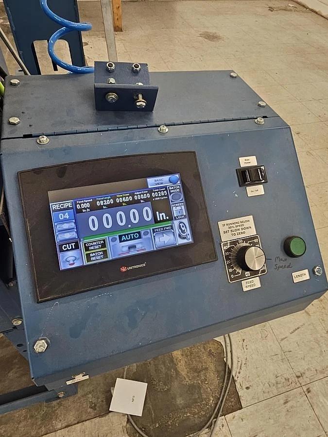 Used 60" WIDE ROSENTHAL SM-60 STRAIGHT KNIFE SHEETER WITH RAZOR SLITTING