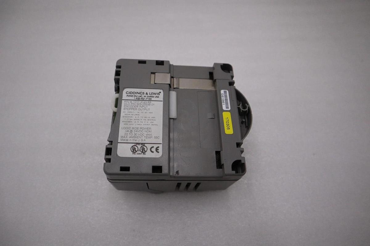 Used GIDDINGS & LEWIS M.1017.3143 R5 STEPPER OUTPUT ENCODER INPUT STOCK 5146A