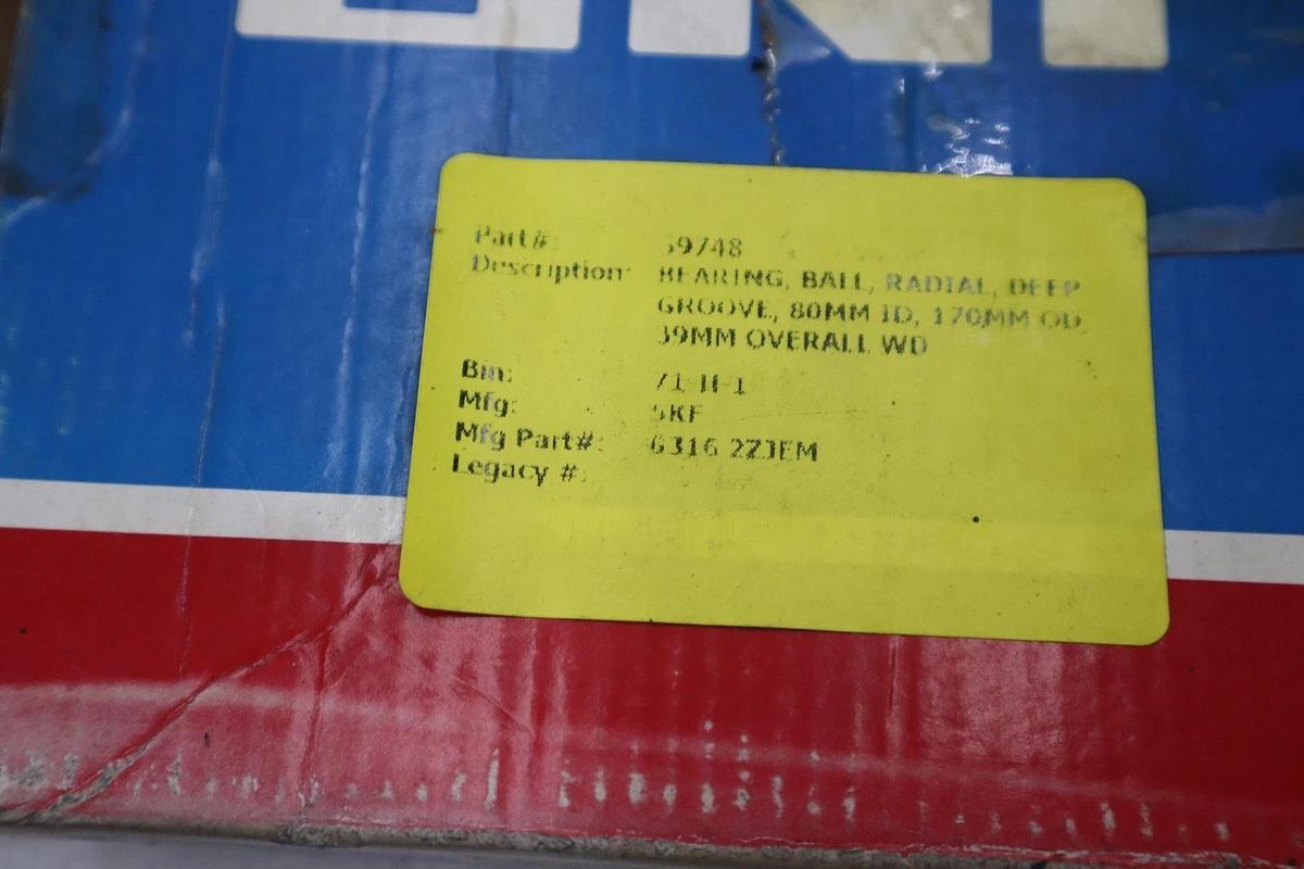 SKF 6316 2ZJEM / 63162ZJEM (NEW WITH BOX) BEARING STOCK CC83