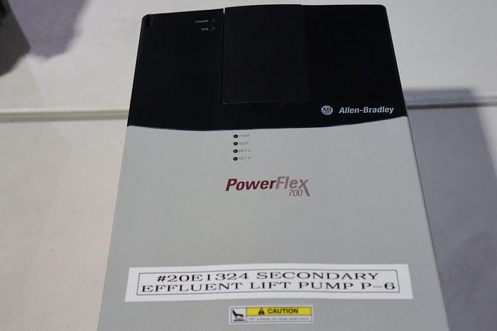 Used ALLEN BRADLEY 60HP POWERFLEX 700 20BD077A0ANNAND0 6.003 FRN SER B STOCK 1804