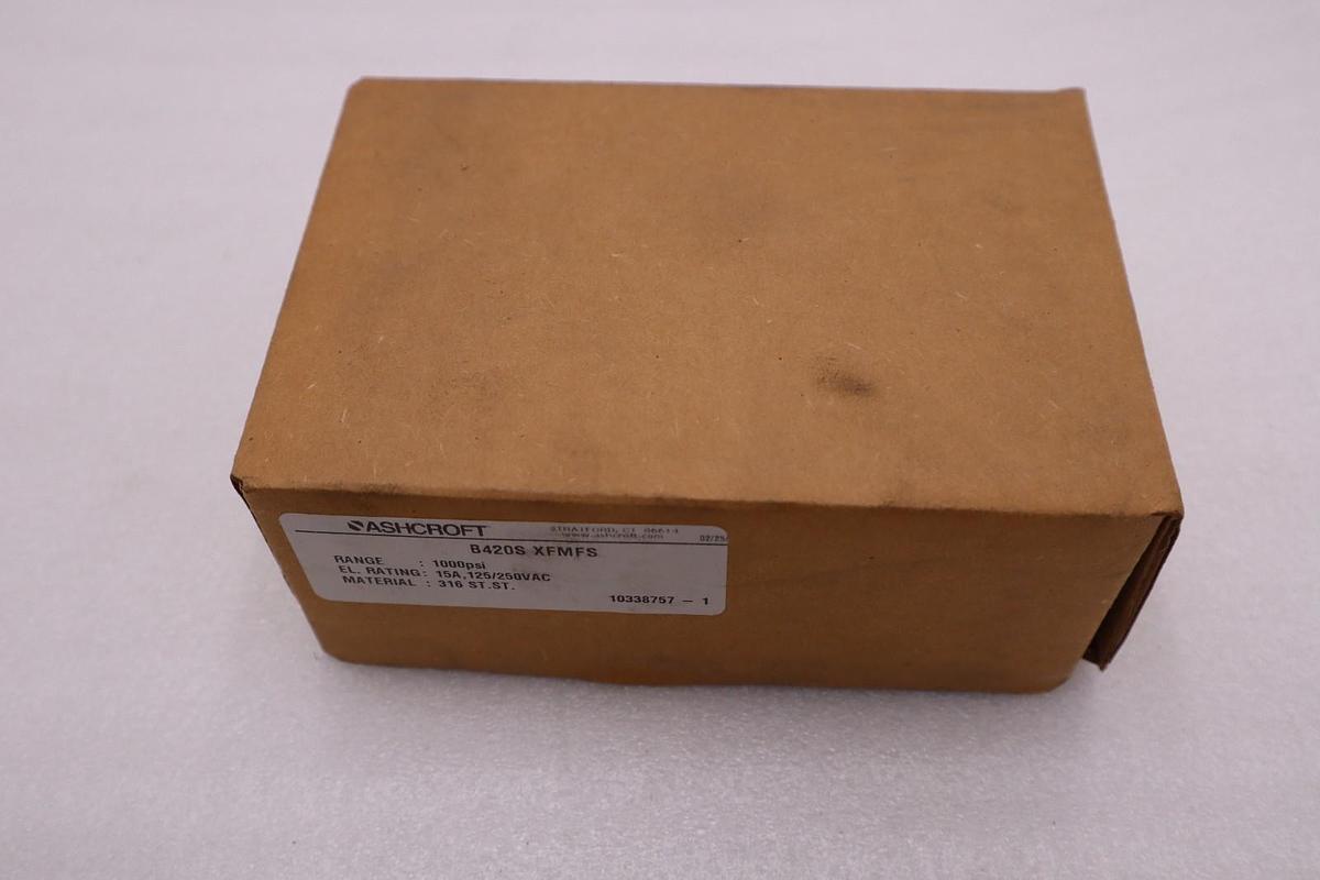 ASHCROFT B420S XFMFS PRESSURE SWITCH 1000 PSI 15A 125/250VAC - STOCK GF109A