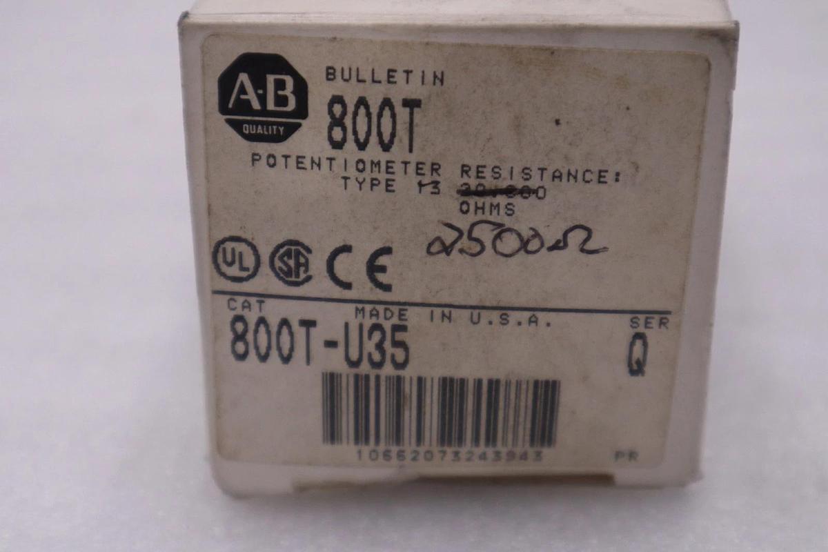 Used Allen Bradley 800T-U35 Potentiometer 800TU35 SERIES Q NEW IN BOX STOCK G-85B