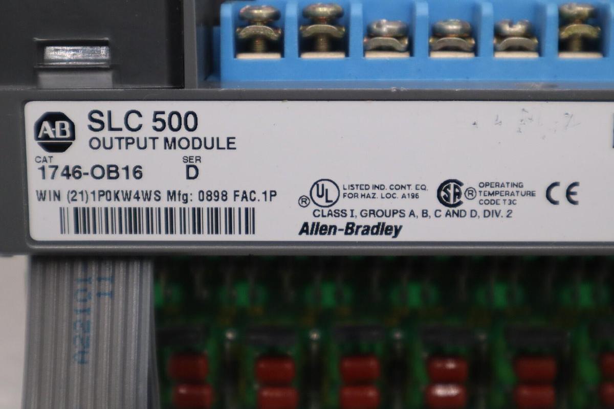 Used Allen Bradley 1746-OB16 Ser. D SLC 500 16-Point DC Output Module STOCK K-104-D