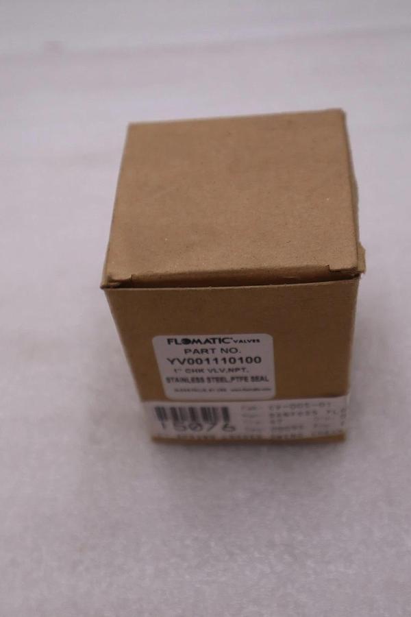 FLOMATIC YV001110100 VALVE CV-005-01 STAINLESS STEAL STOCK #K-3913A