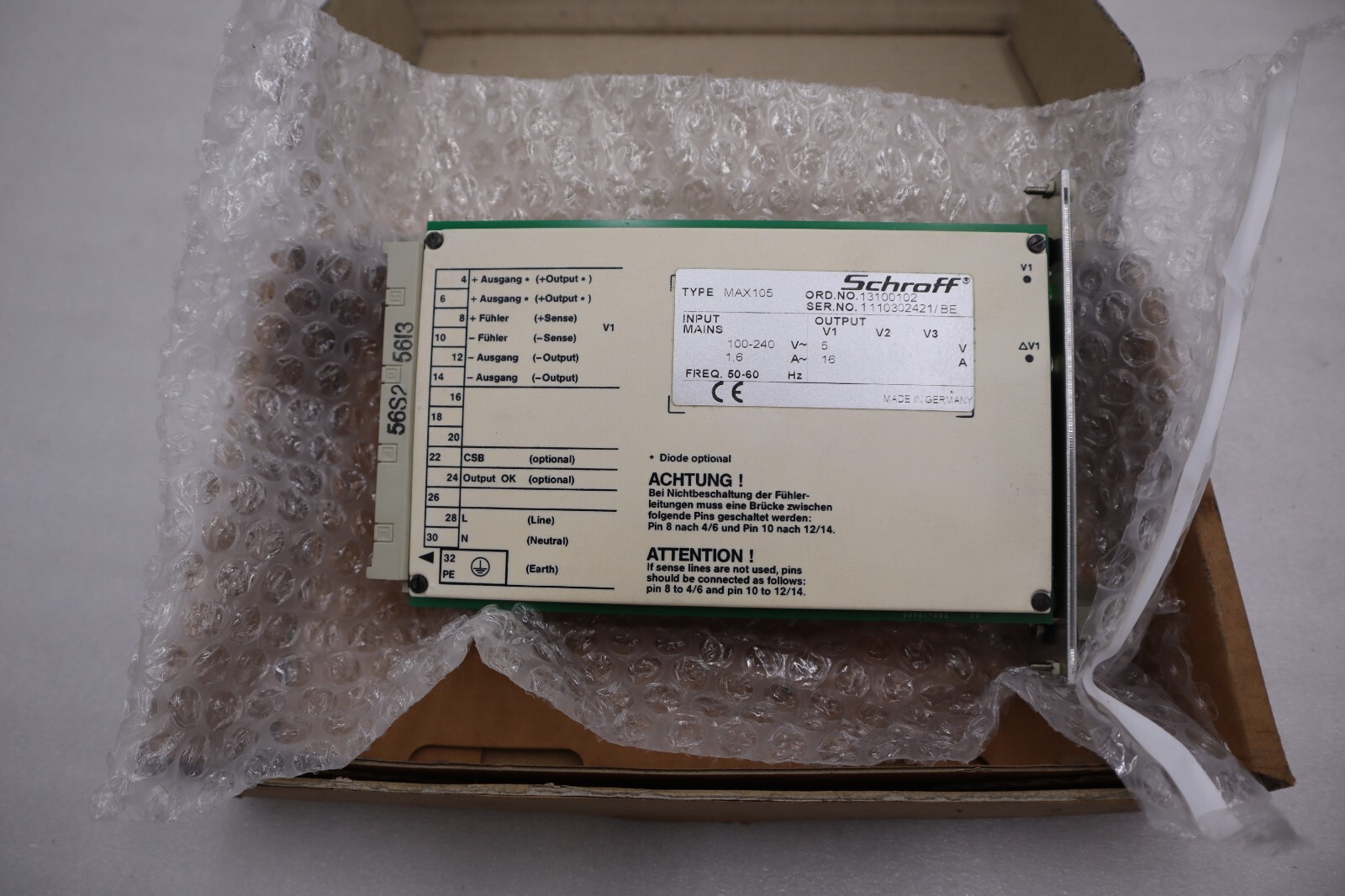 NEW IN BOX PENTAIR SCHROFF 13100-102 / 13100102 POWER SUPPLY STOCK H478