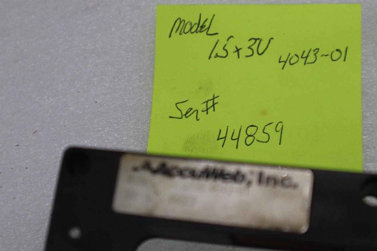 Used POINT SOURCE ACCUWEB 1.5 X 3U 4043-01/ ACCUWEB 121002 PDG P5 STOCK 1717