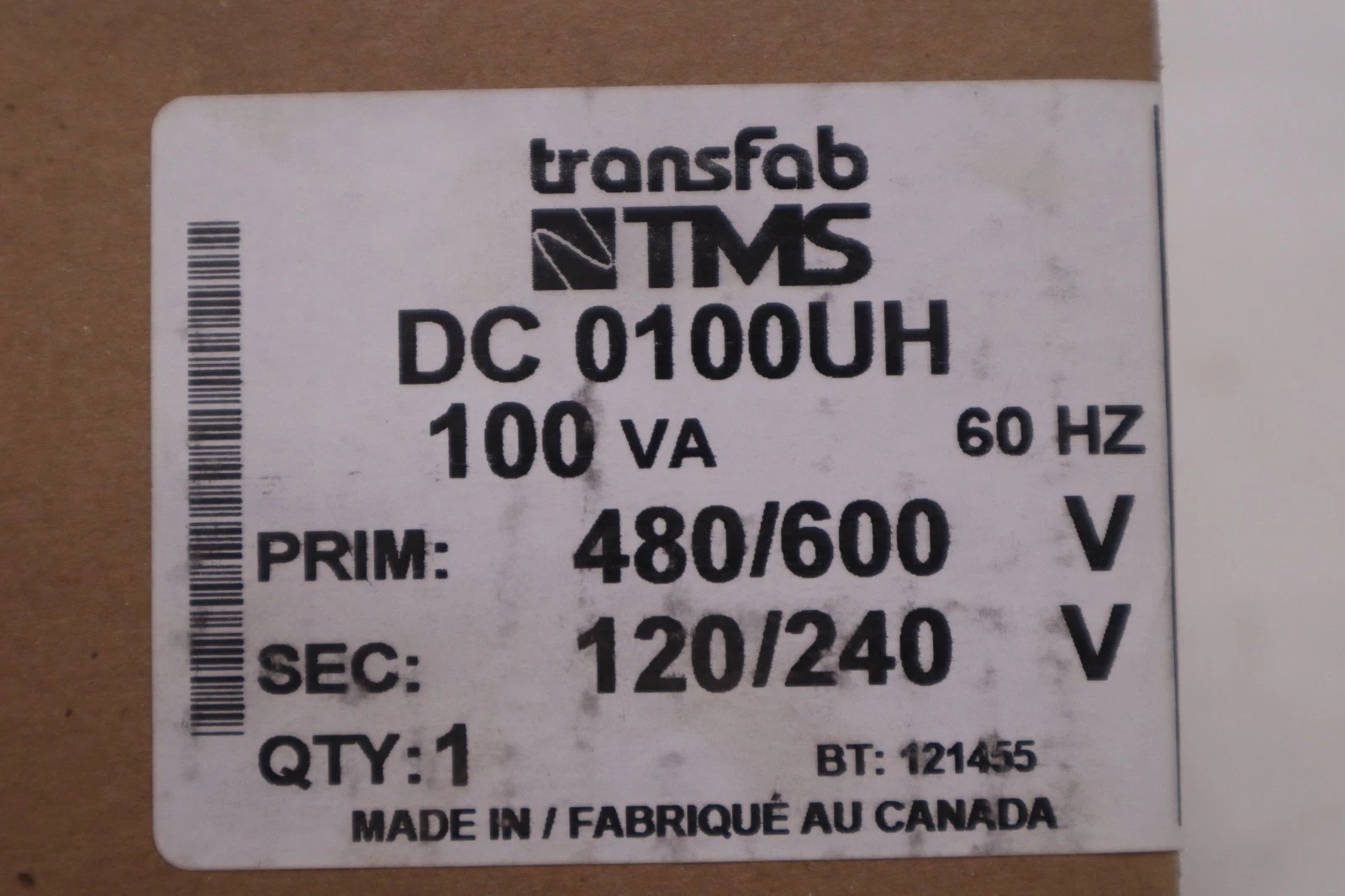 Used TMS DC0100UH 480/600V - NEW IN BOX - STOCK GF1054