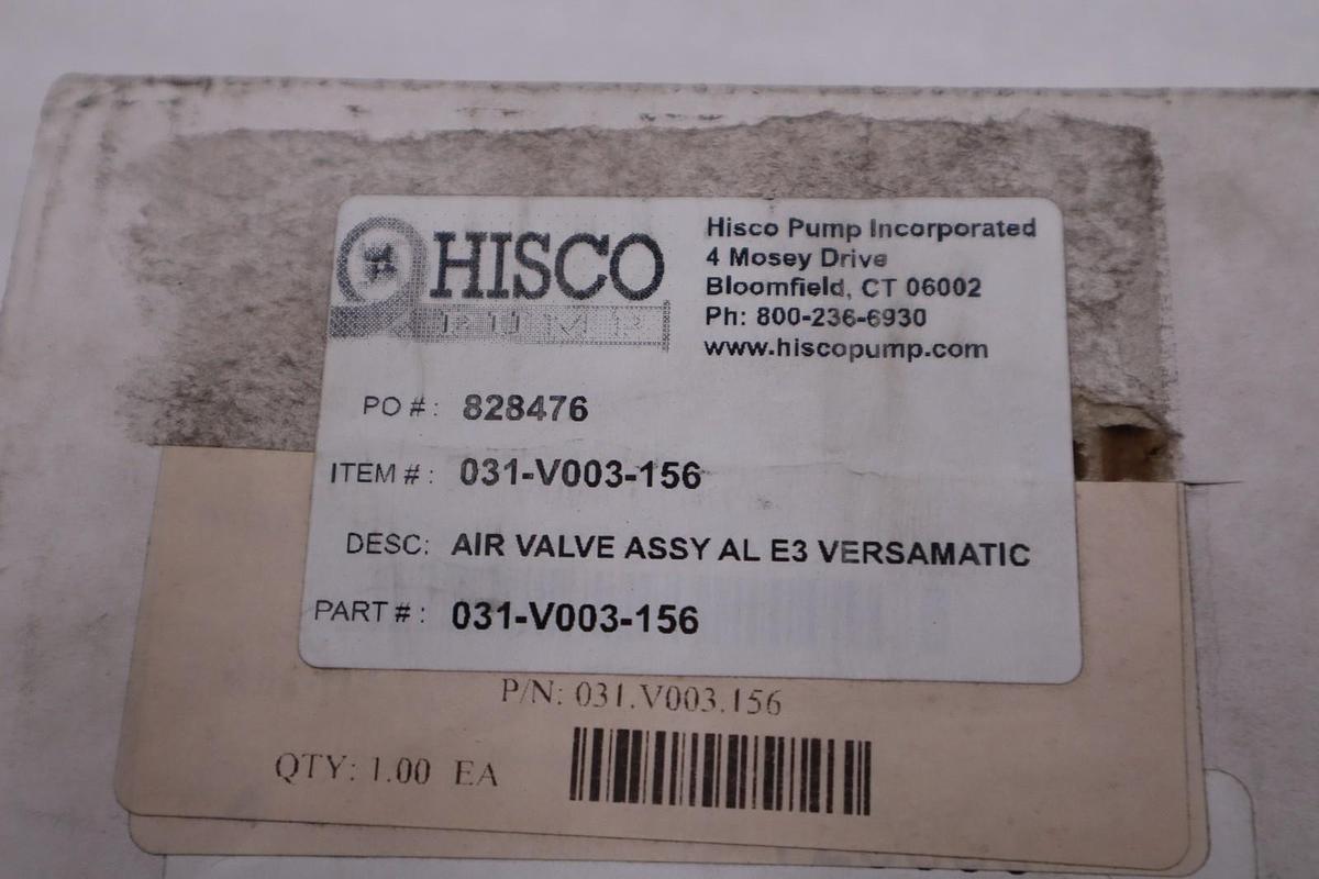 Used NEW Versamatic Aluminum Air Valve Assembly 031.V003.156 w/ Gasket for E3 Pump