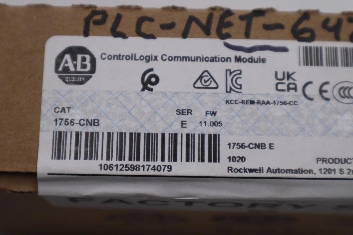 Used Sealed 2024 Allen-Bradley 1756-CNB SER E FW 11.005 - STOCK GF21