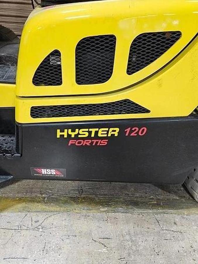 Used 12,000 POUND CAPACITY HYSTER FORKLIFT S120FTPRS 1671 HOURS 4-WAY VALVE 3-STAGE