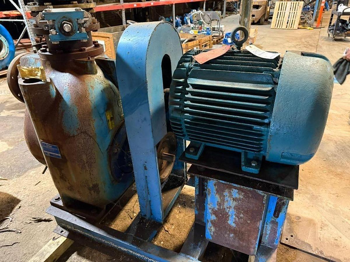 Used GORMAN-RUPP MODEL T8A60-B TRASH PUMP WITH MOTOR
